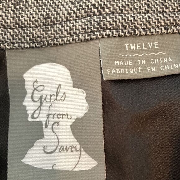 Anthropologie Girls from Savoy tweed pleated skirt w/pockets NWOT lined - Picture 7 of 8